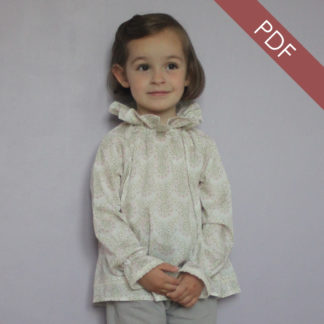 Patron couture Blouse Enfant à col pierrot - ANTIGONE