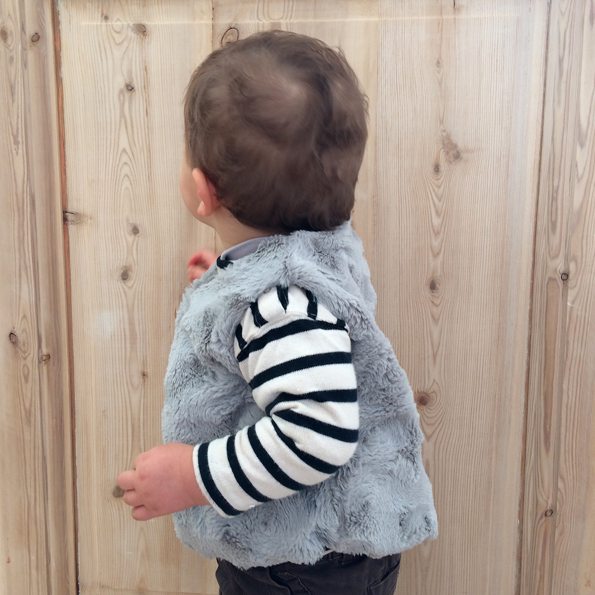 gilet sans manche mouton bebe