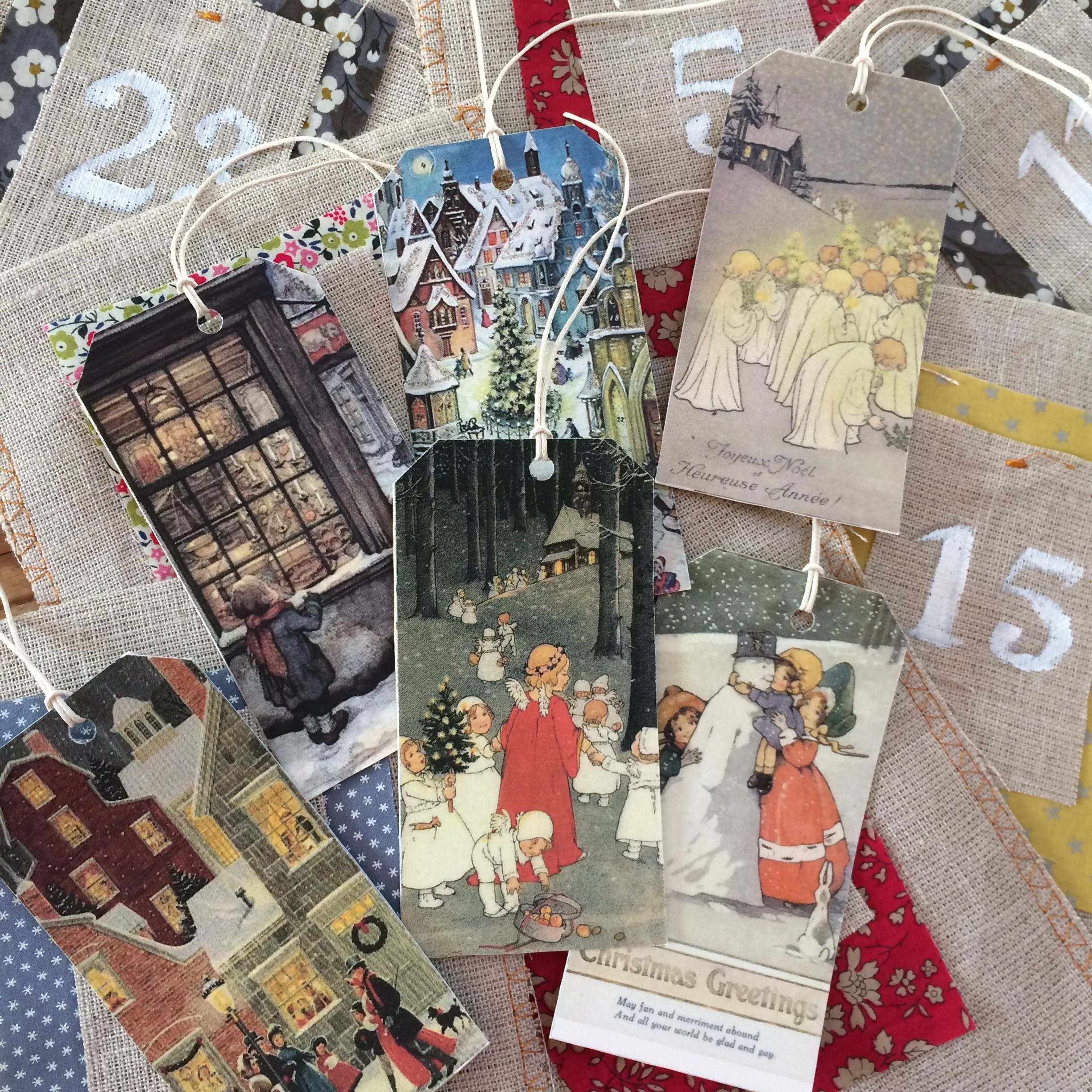 Bricolage DIY - Calendrier de l'Avent vintage - Christmas cards